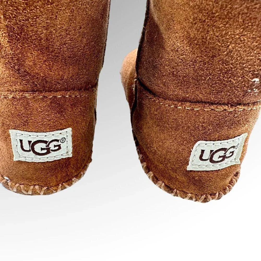 UGG Australia Toddler Chestnut Brown Sheepskin Short Winter Snow Boots Size 4/5
